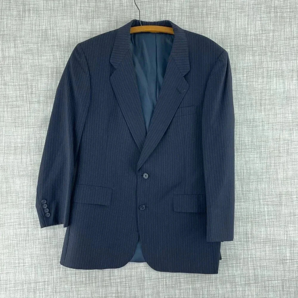 Hart Schaffner Marx Gray/blue Blazer Mens 44R 0809